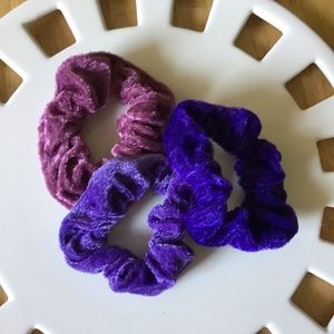 VSCO Girl Bundle of 3 Velvet Hair Scrunchie